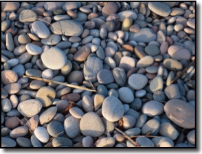 Picture of pebbles on the beach